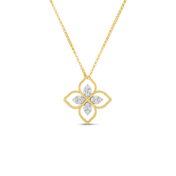 Roberto Coin Principessa Large Diamond Flower Necklace