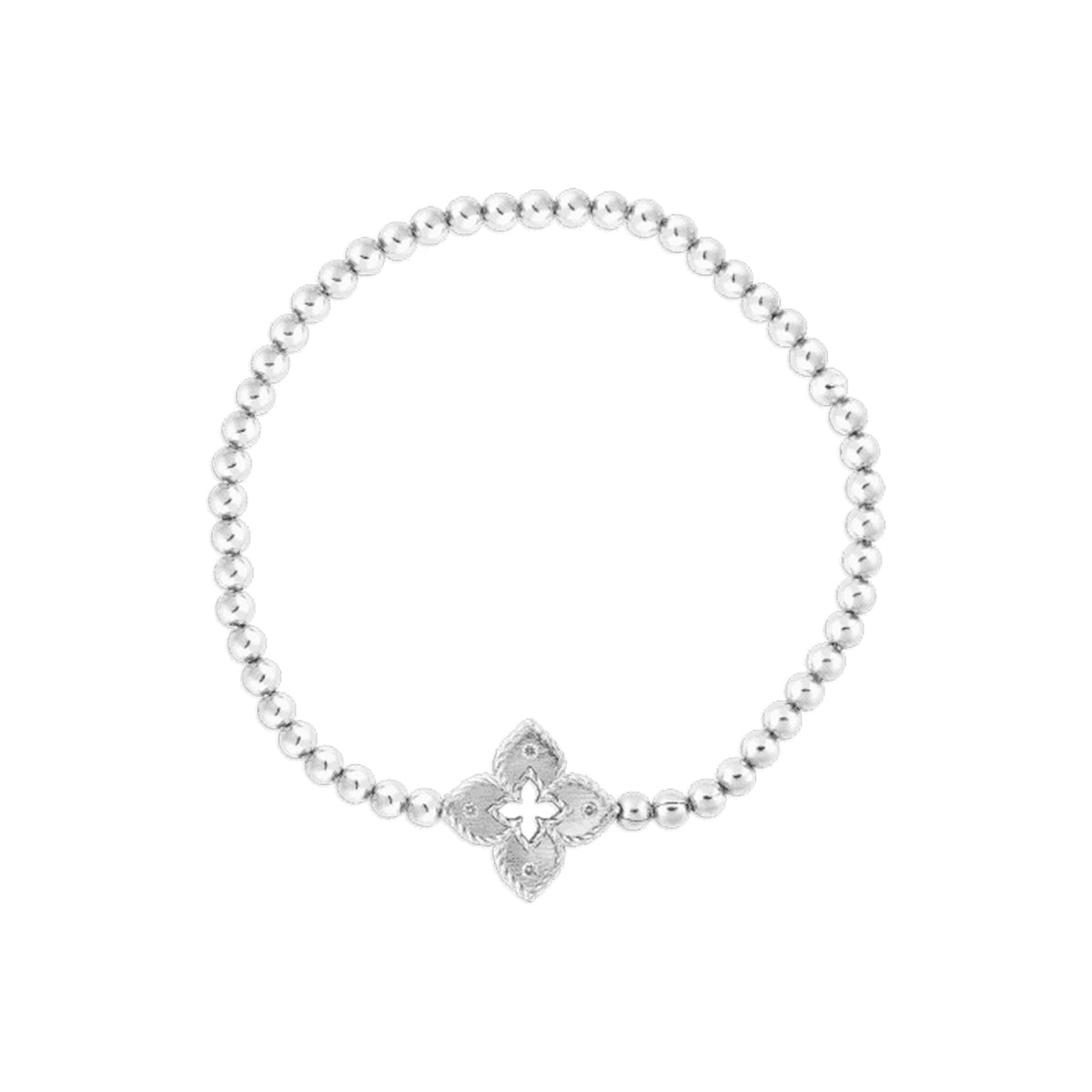 Roberto Coin Venetian Princess Flower Diamond Accent Stretch Bracelet