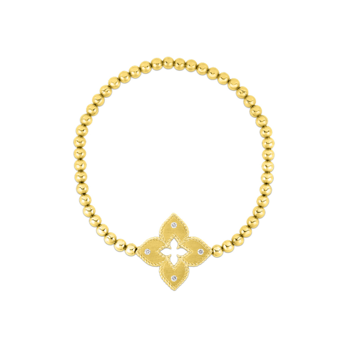 Roberto Coin Venetian Princess Flower Diamond Accent Stretch Bracelet