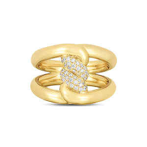 Roberto Coin Cialoma Diamond Single Knot Ring