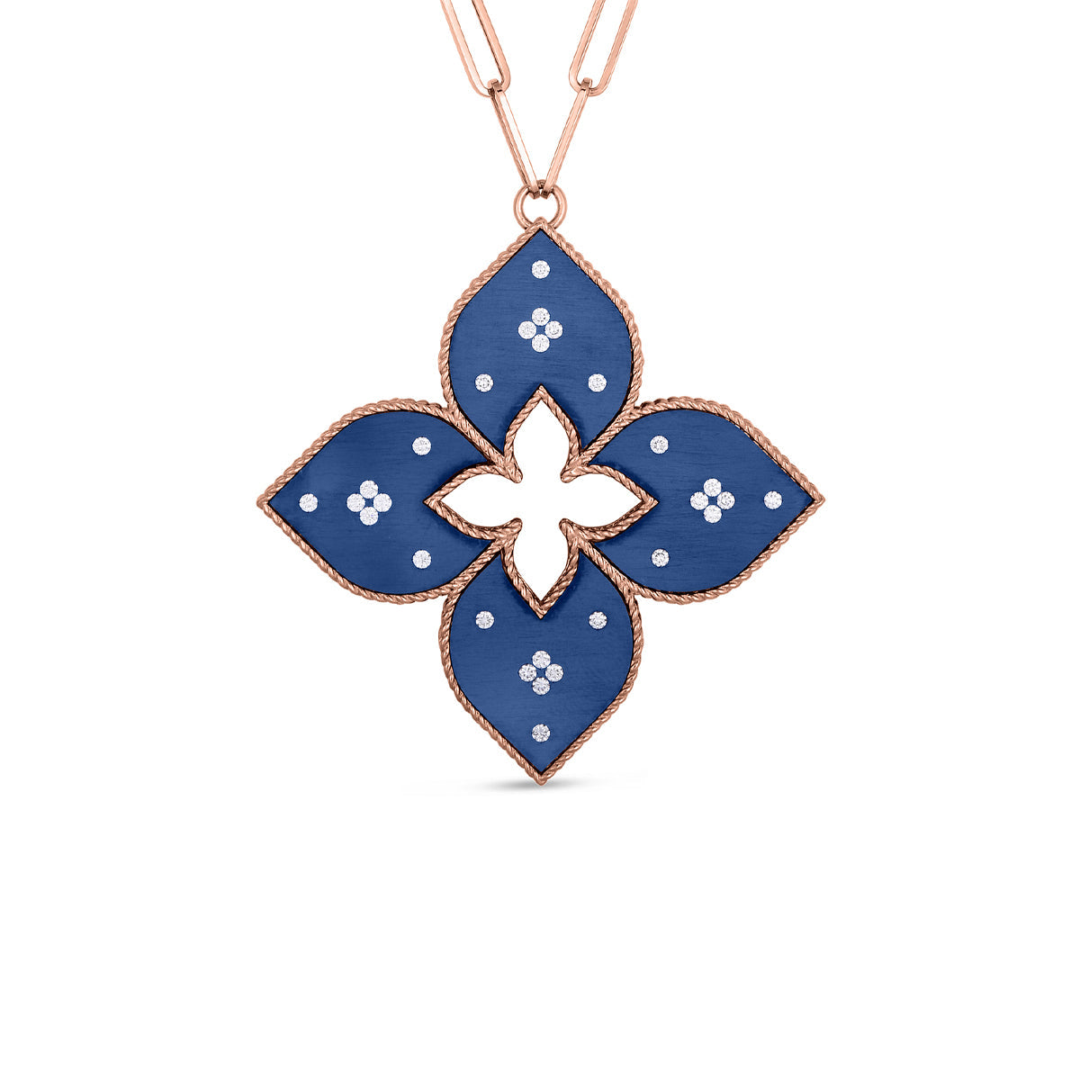 Roberto Coin Venetian Princess Dia Blue Titanium Large Pendant