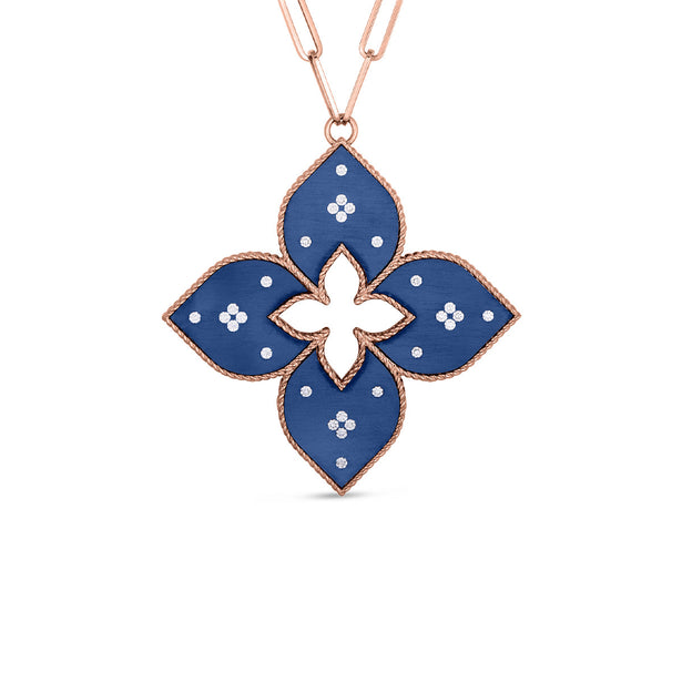 Roberto Coin Venetian Princess Dia Blue Titanium Large Pendant