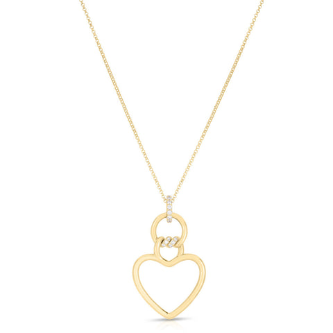 Roberto Coin Cialoma Large Diamond Heart Necklace