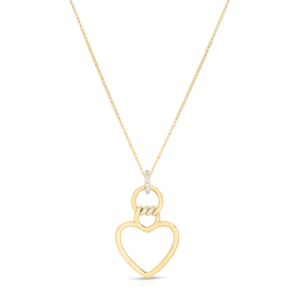 Roberto Coin Cialoma Large Diamond Heart Necklace