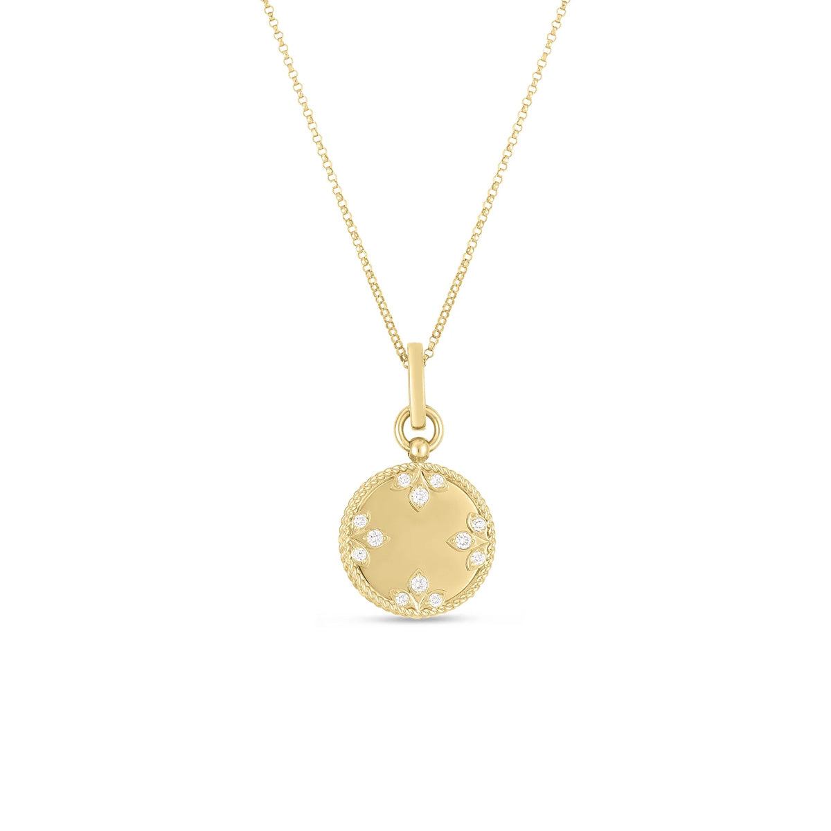 Roberto Coin Venetian Medallions Diamond Pendant Necklace