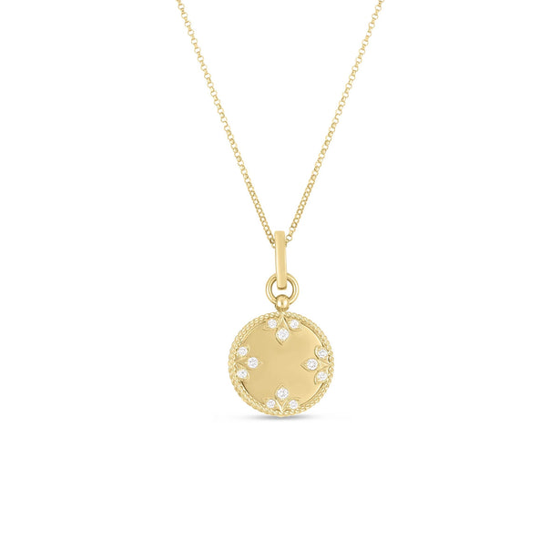 Roberto Coin Venetian Medallions Diamond Pendant Necklace