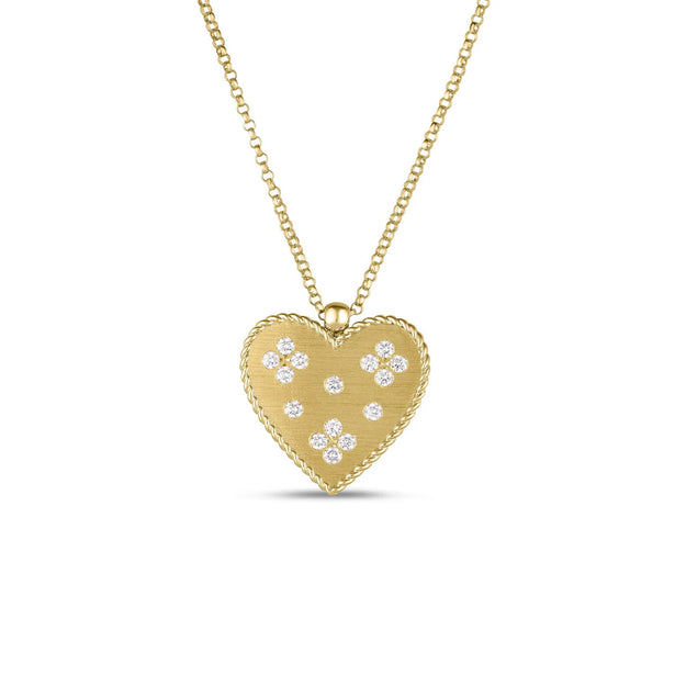 Roberto Coin Venetian Princess Heart Medallion Necklace