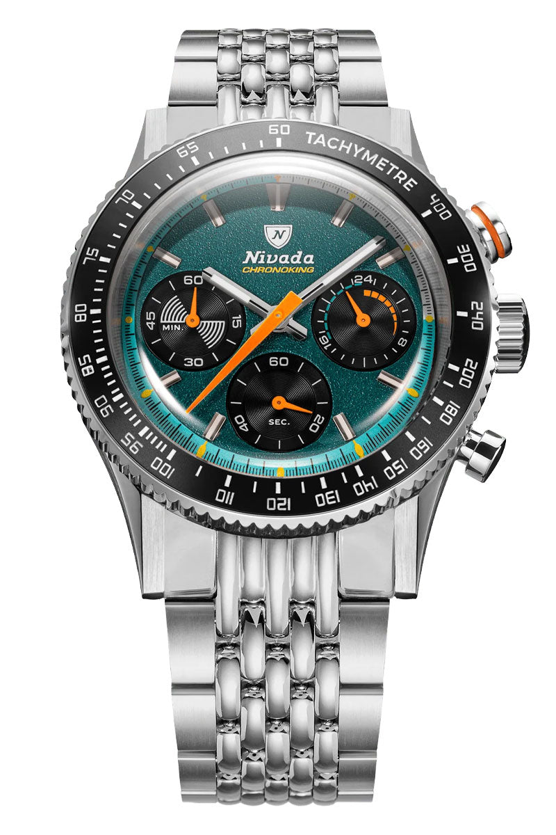 Nivada Grenchen Chronoking Mecaquartz Racing Green 87051Q04