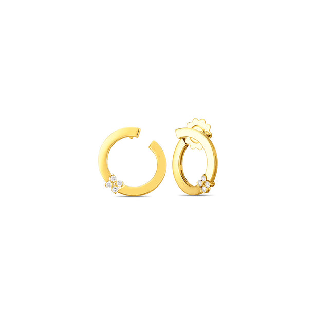 Roberto Coin Love In Verona Flower Circle Earrings