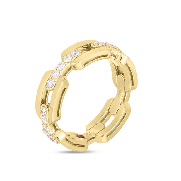Roberto Coin Navarra Hard Chain Link Diamond Ring