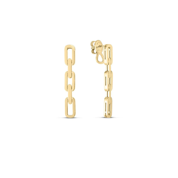 Roberto Coin Navarra 3 Link Drop Earrings