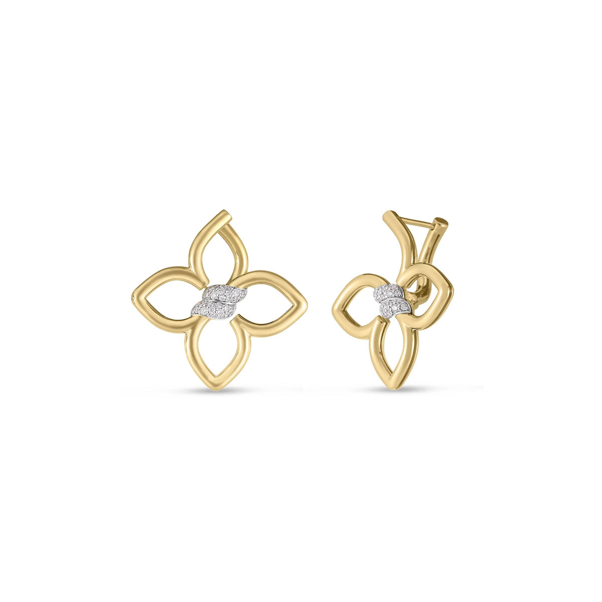 Roberto Coin Cialoma Diamond Flower Earrings