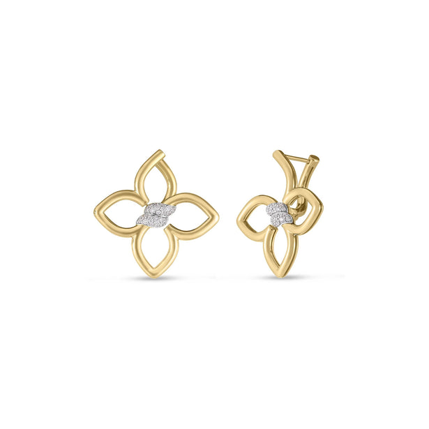 Roberto Coin Cialoma Diamond Flower Earrings