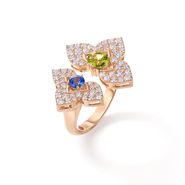 Roberto Coin Venetian Princess Carnival Diamond Split Flower Ring