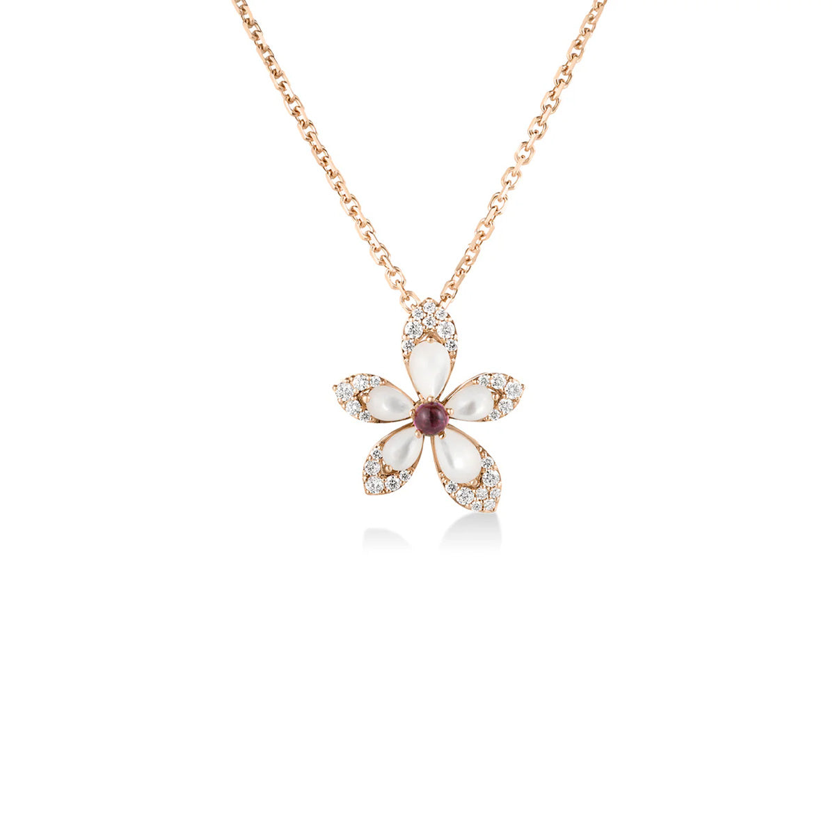 Roberto Coin Tiare' Diamond Flower Necklace