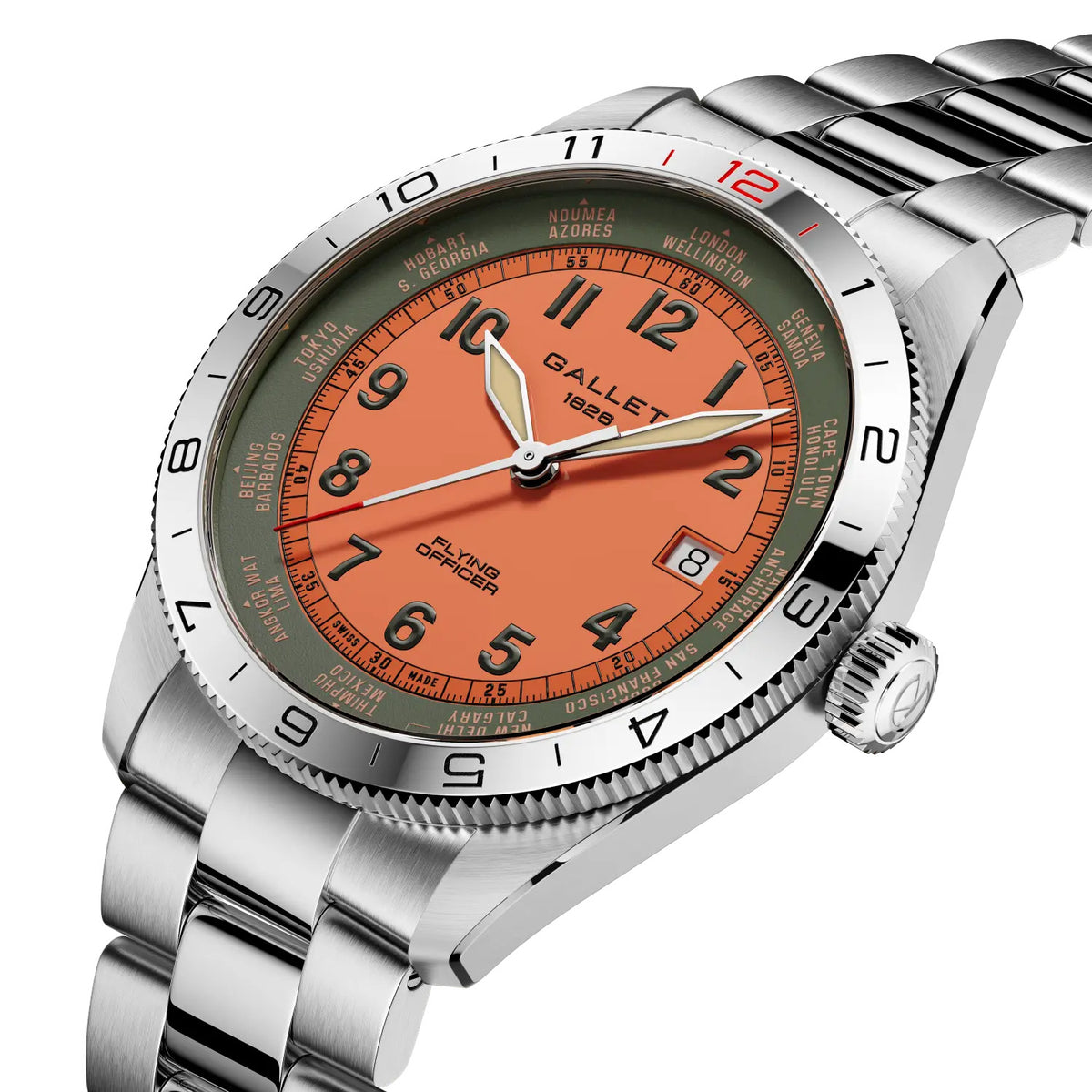 Gallet Flying Officer Automatic Date 40mm AG1701131O1A1