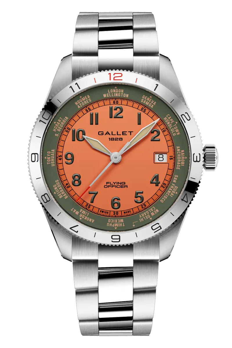 Gallet Flying Officer Automatic Date 40mm AG1701131O1A1
