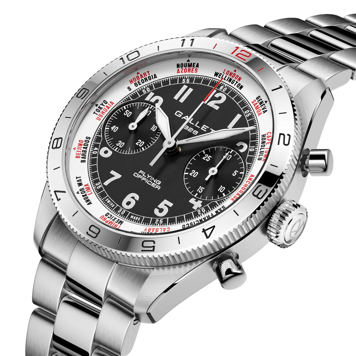 Gallet Flying Officer Chronograph 40mm AG2301131B1A1