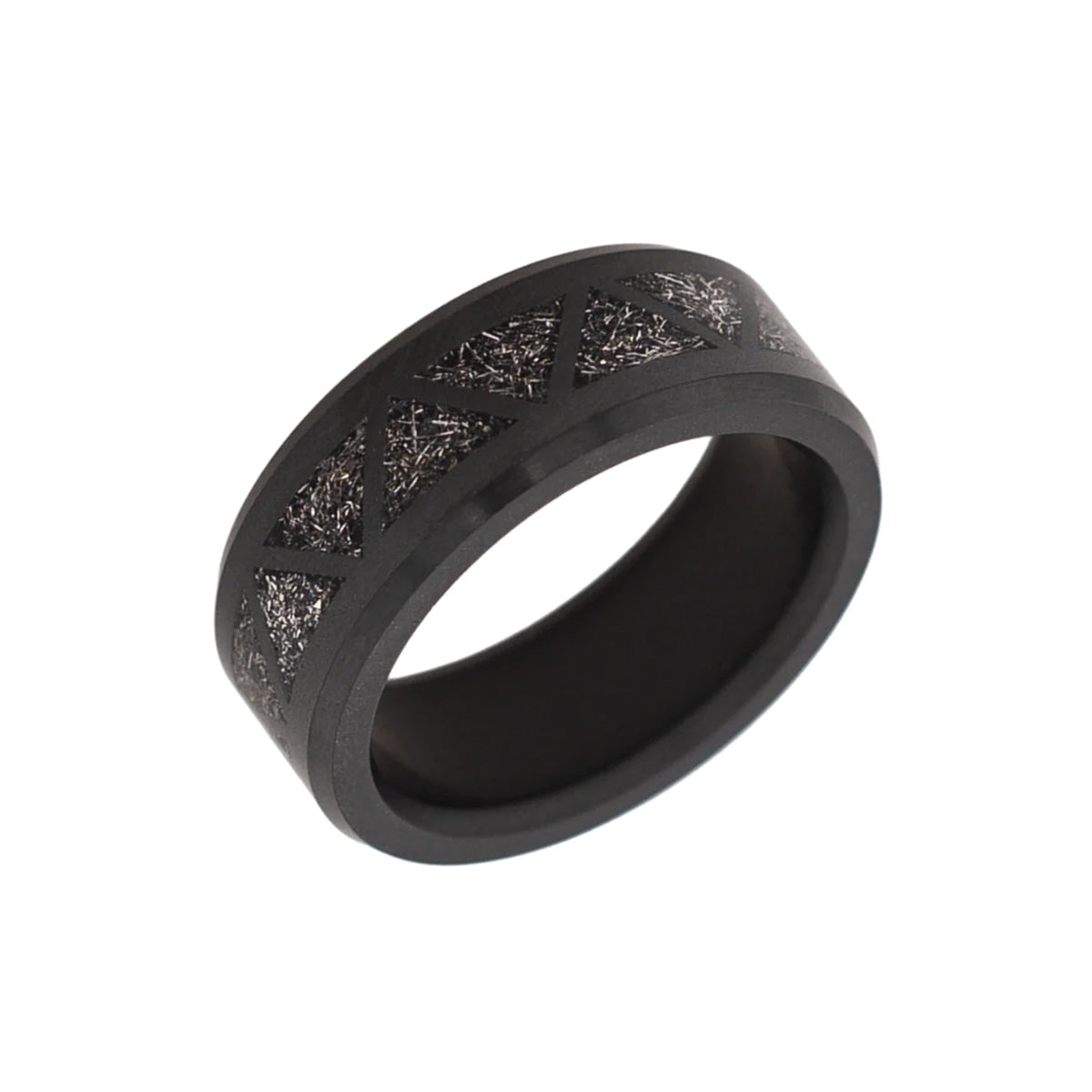 Elysium Black Diamond Ares Authentic Muonionalausta Meteorite Triangle Pattern Inlay