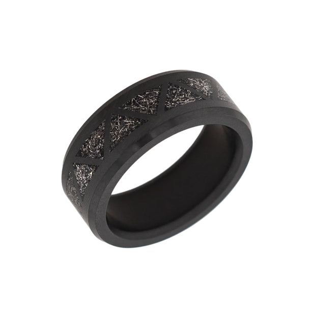 Elysium Black Diamond Ares Authentic Muonionalausta Meteorite Triangle Pattern Inlay