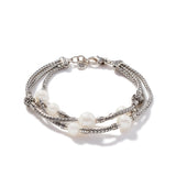 John Hardy Pearl Triple Row Bracelet