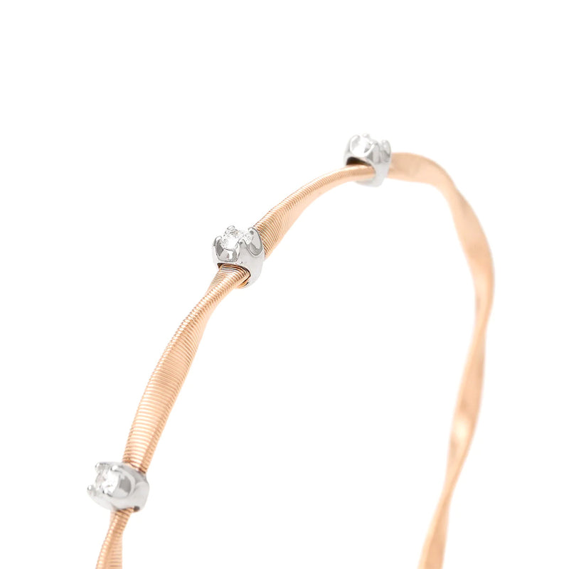 Marco Bicego Marrakech Twisted Coil Bracelet With Diamonds