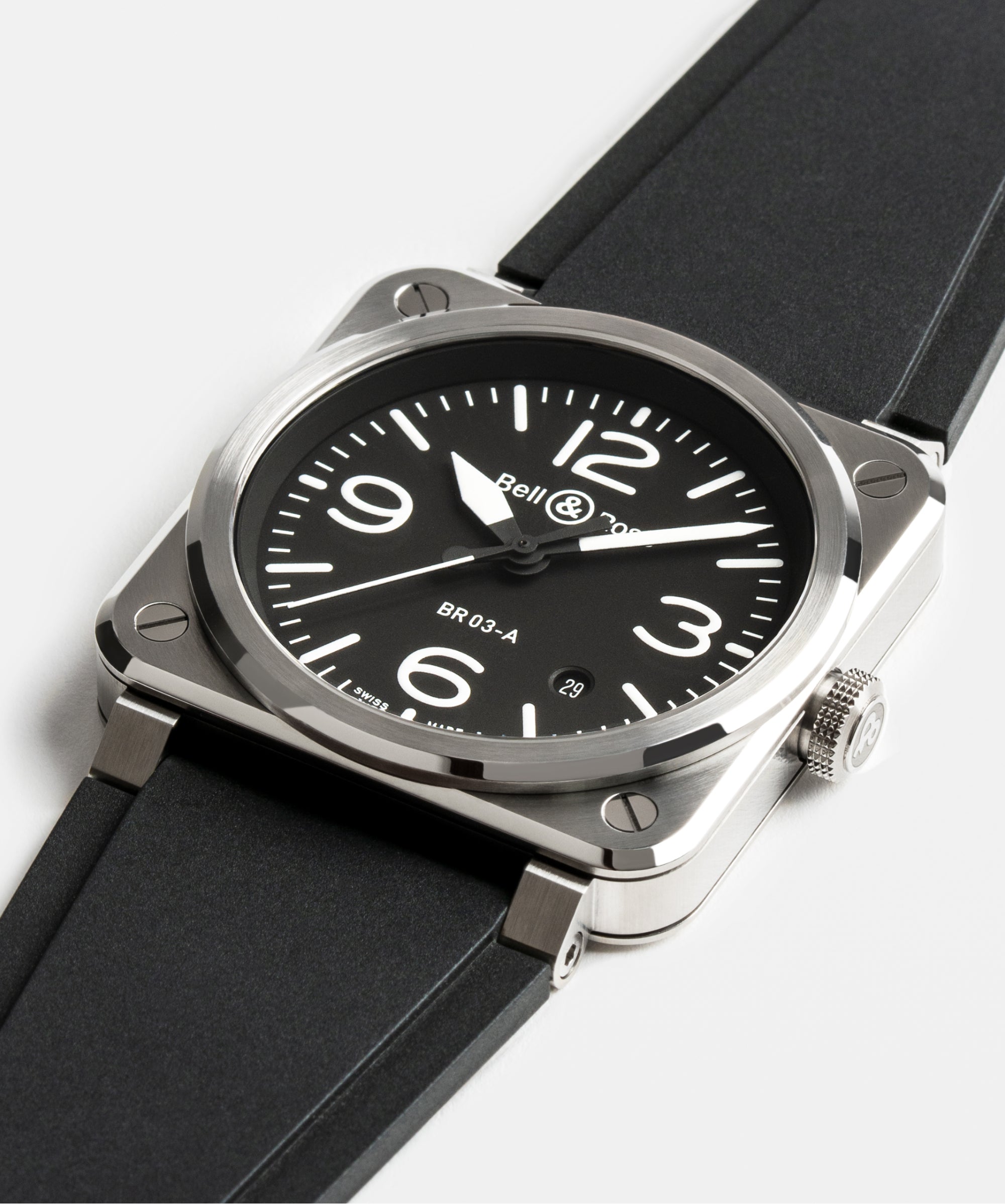 Bell & Ross BR-03 Steel BR03A-BL-ST/SRB