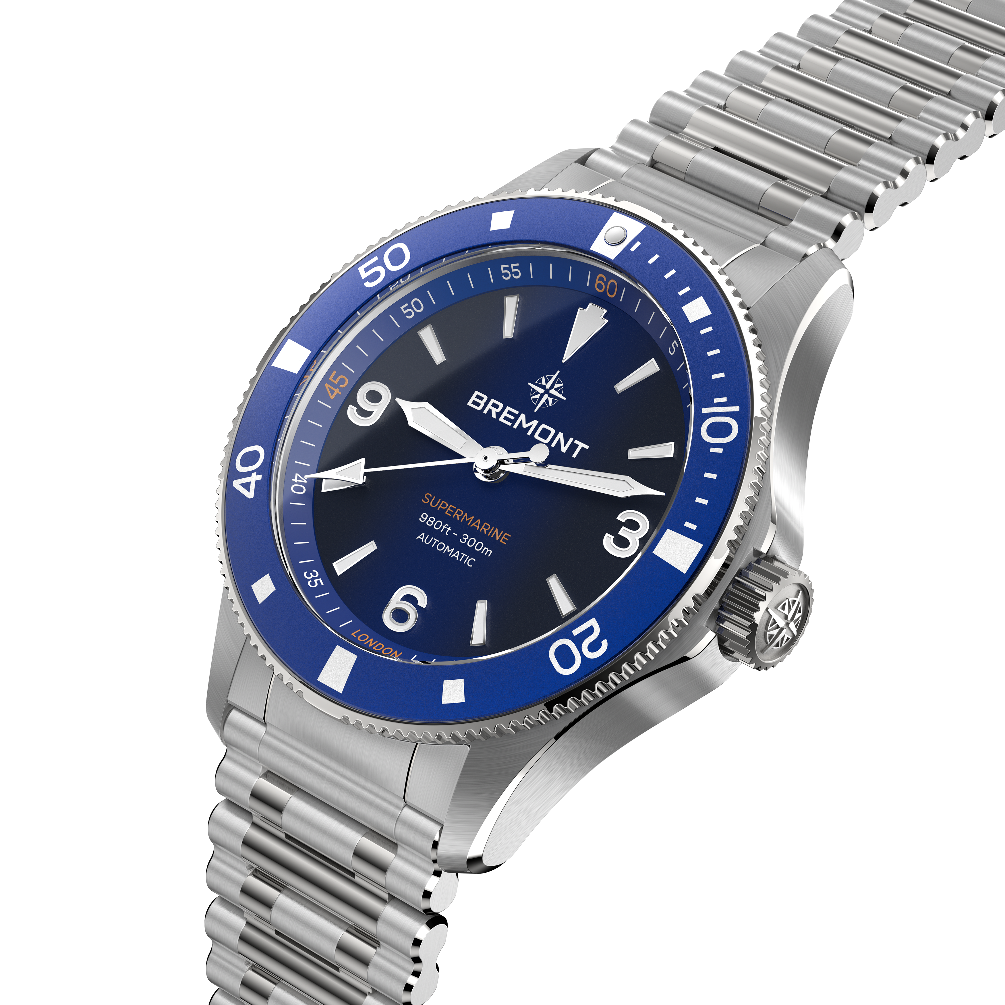 Bremont Supermarine 300M SM40-ND-SS-BL-B – Topper Fine Jewelers Bremont Supermarine 300M SM40-ND-SS-BL-B – Topper Fine Jewelers