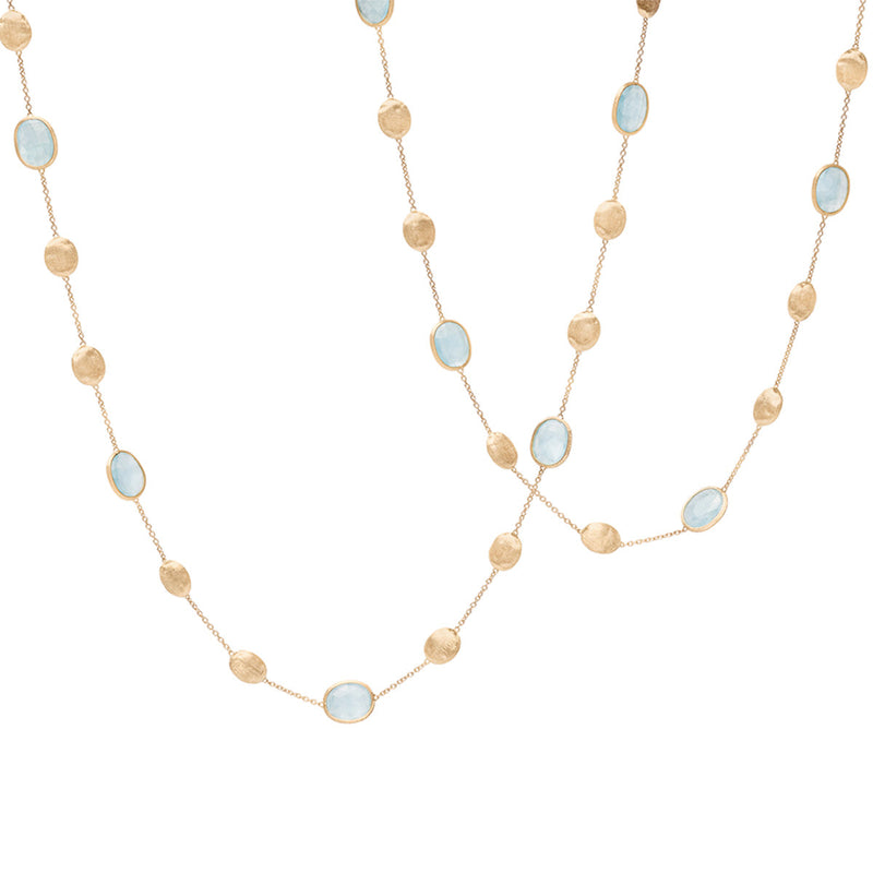 Marco Bicego Siviglia Long Necklace With Aquamarines