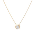 Marco Bicego Jaipur Gold Diamond Pavé Disk Pendant Necklace