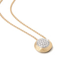 Marco Bicego Jaipur Gold Diamond Pavé Disk Pendant Necklace