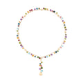 Marco Bicego Africa Mixed Gemstone Lariat Necklace with Diamond Pavé Clasp