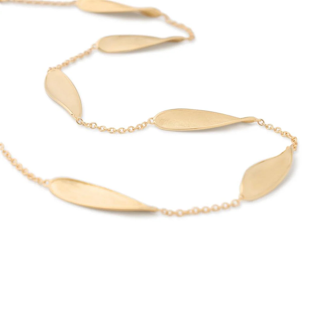 Marco Bicego Lunaria Twist Gold Leaves Necklace