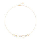 Marco Bicego Marrakech Onde Half Necklace with Diamond Flowers