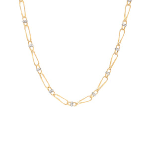 Marco Bicego Marrakech Onde Twisted Coil Link Necklace With Diamonds