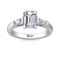 Martin Flyer Three Stone Emerald Cut Engagement Ring CT03STBPL-C-8.5X6.2EC