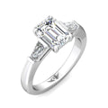 Martin Flyer Three Stone Emerald Cut Engagement Ring CT03STBPL-C-8.5X6.2EC