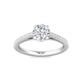 Martin Flyer Micropave Round Engagement Ring DERM18-1.3PL-C-7.5RD