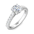 Martin Flyer Micropave Round Engagement Ring DERM18LPL-C-8.5RD