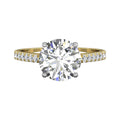 Martin Flyer Micropave Round Engagement Ring DERM18MYZPL-C-9.0RD