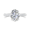 Martin Flyer Micropave Oval Engagement Ring DERM92PL-C-10.9X8.2OV