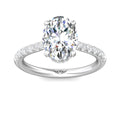 Martin Flyer Micropave Oval Engagement Ring DERM92PL-C-10.9X8.2OV