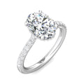 Martin Flyer Micropave Oval Engagement Ring DERM92PL-C-10.9X8.2OV