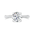 Martin Flyer Micropave Round Engagement Ring DERM92XSPL-C-8.0RD