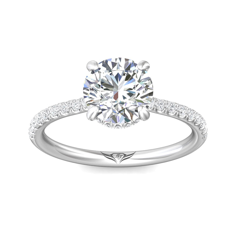 Martin Flyer Micropave Round Engagement Ring DERM92XSPL-C-8.0RD