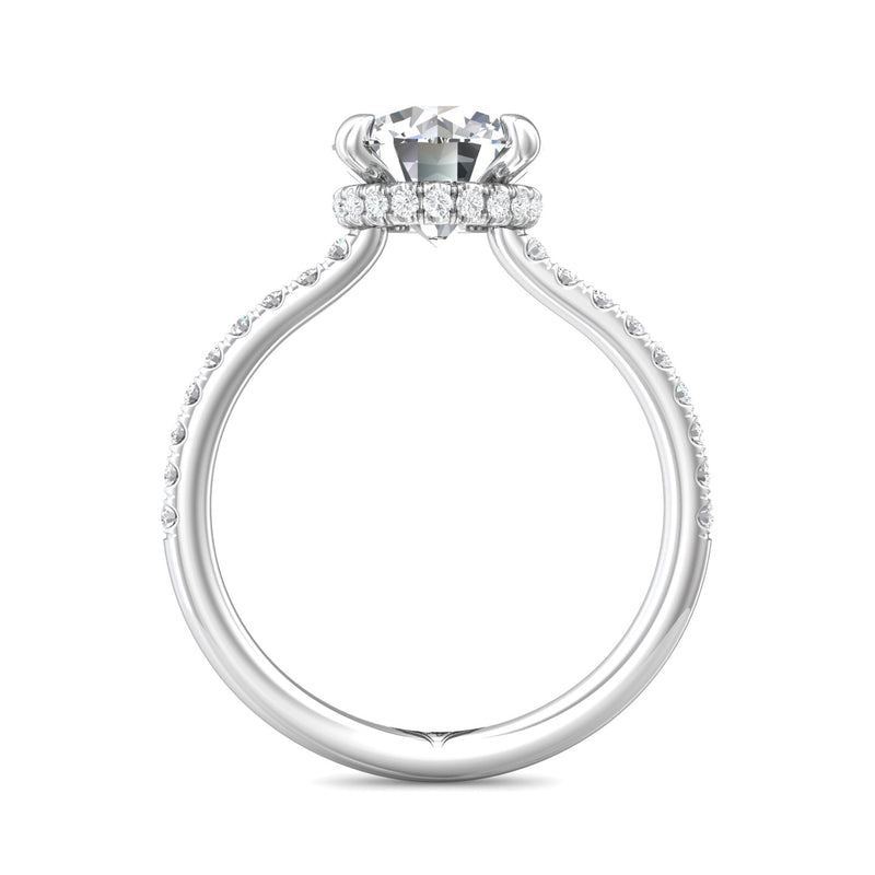 Martin Flyer Micropave Round Engagement Ring DERM92XSPL-C-8.0RD