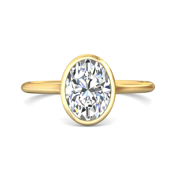Martin Flyer Solitaire Oval Engagement Ring DERS33XSOVYZ-9.7X7.2OV