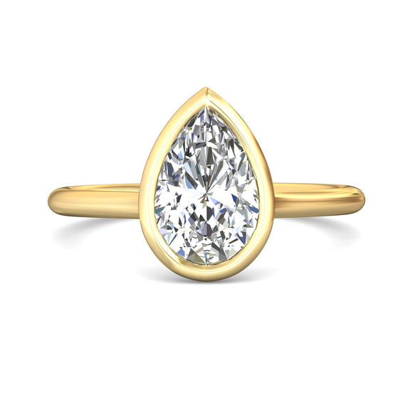 Martin Flyer Solitaire Pear Shaped Engagement Ring DERS33XSPSYZ-10.7X7.0PS