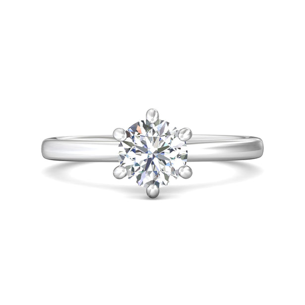 Martin Flyer Solitaire Round Engagement Ring DERS37XSPL-7.5RD