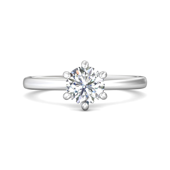 Martin Flyer Solitaire Round Engagement Ring DERS37XSPL-7.5RD